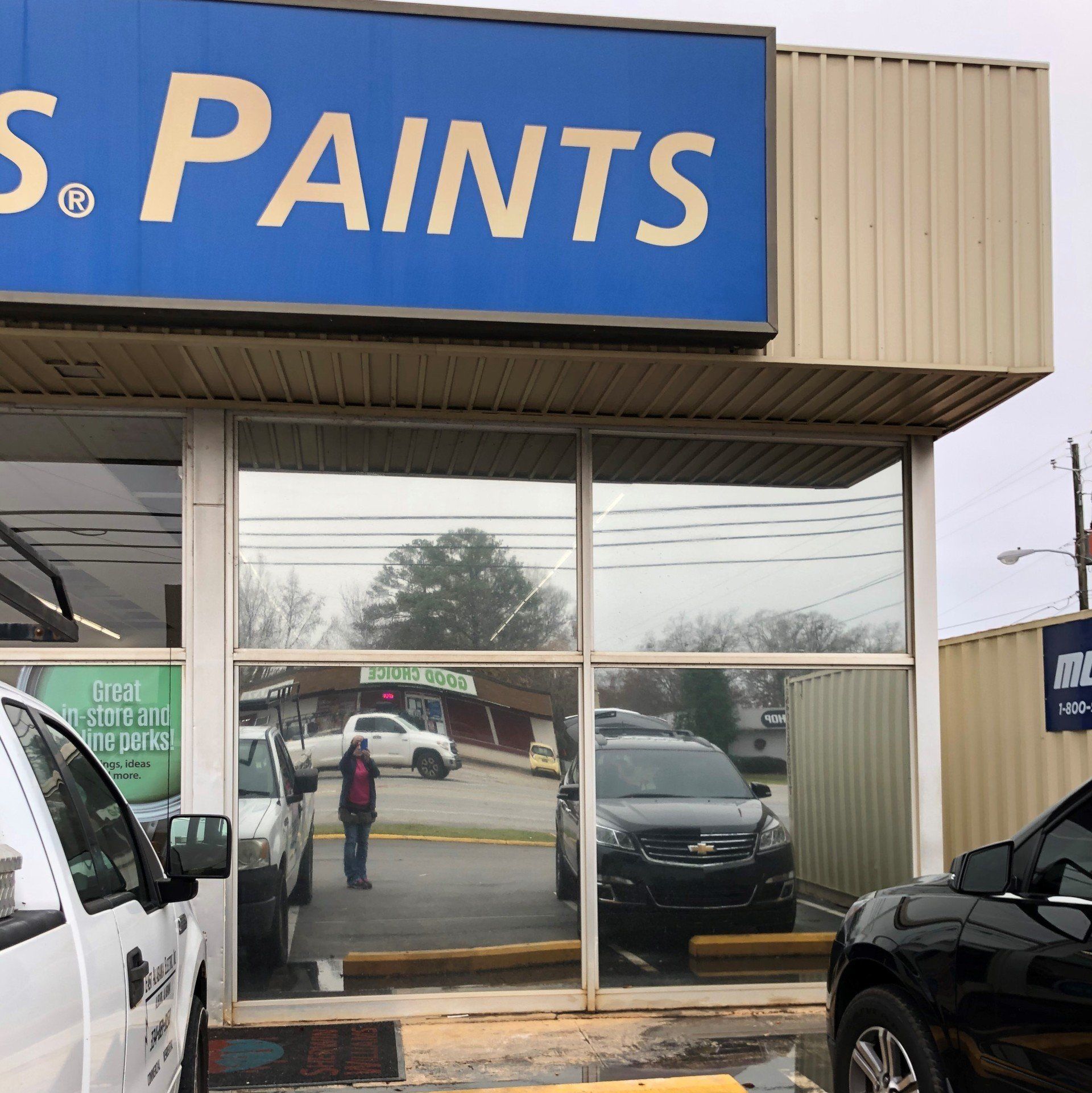 storefront tinting Opelika AL - Industry leading SPF Tint installed to Sherman Williams storefront on Opelika Rd in Auburn, AL.