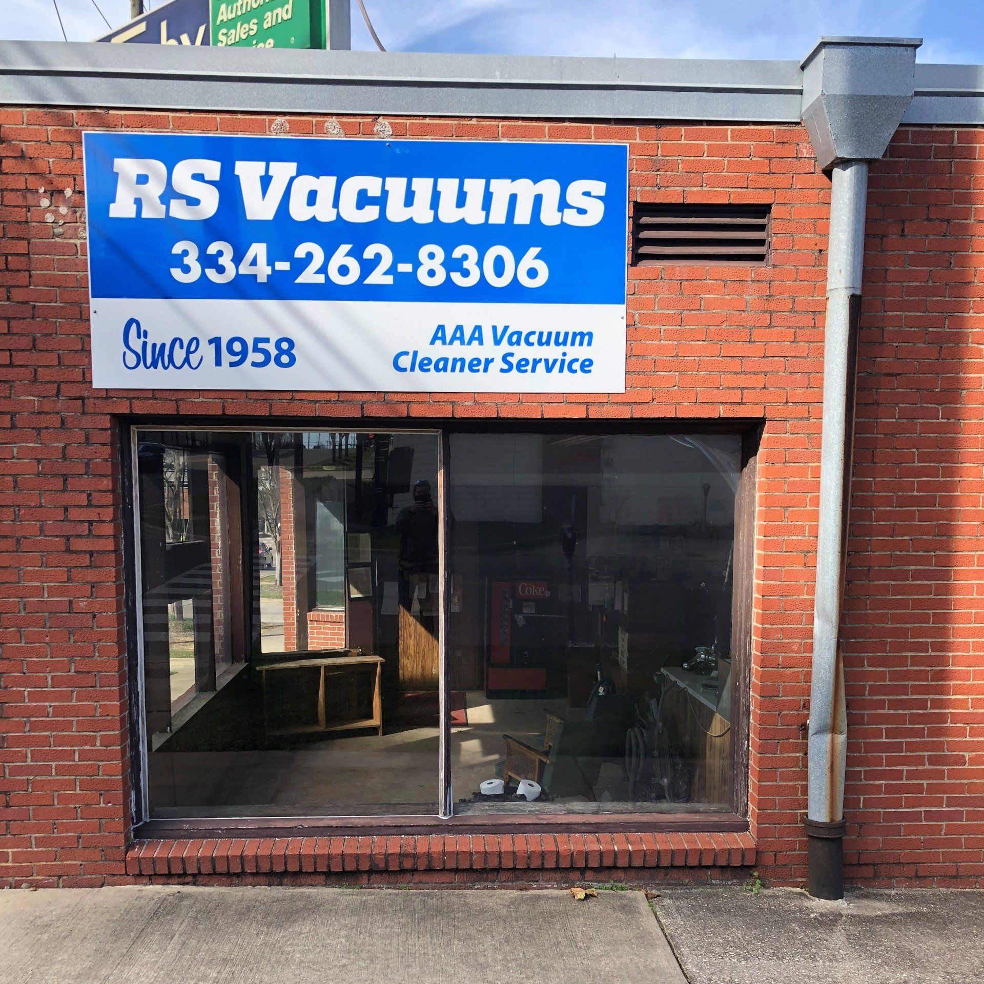 Professional business window tinting - Before Business storefront windows tinted on 2.27.2019