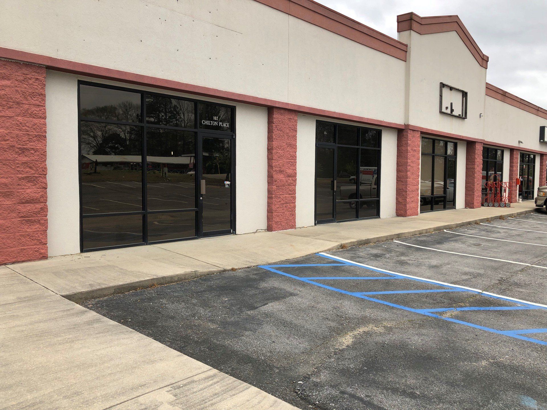 Professional business tinting - Before SPF Preferred Tint installed on business  windows in Clanton, AL