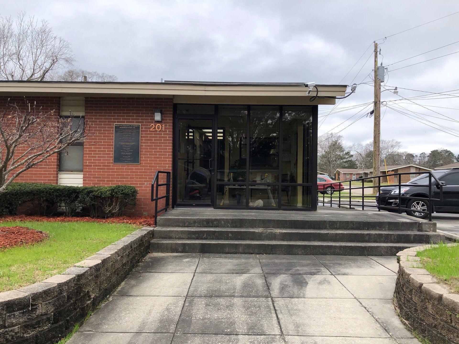 tinting Brewton AL - Before SPF Storefront Tint installed adding maximum Energy Efficiency along with 1-way privacy in Brewton, AL