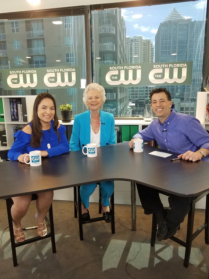 Judi Asselta, President of the NSAL Florida Chapter and artist Ana Gonzalez on CW South Florida