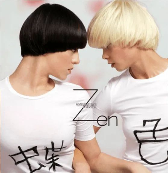 ragazze con bowl cut, capelli biondi e scuri