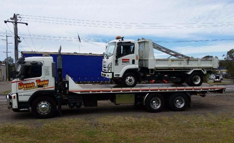 dyno tow truck towing volvo two