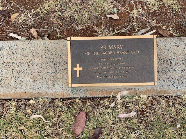 A Gravestone for Sir Mary of The Sacred Heart Ocd — Northern Rivers Headstones in Casino, NSW