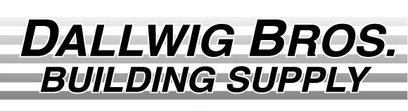 Logo for Dallwig Bros. Building Supply in black text, above