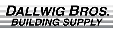 Logo for Dallwig Bros. Building Supply in black text, above