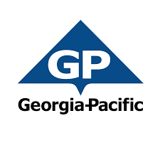 Georgia-Pacific logo: Blue triangle with white