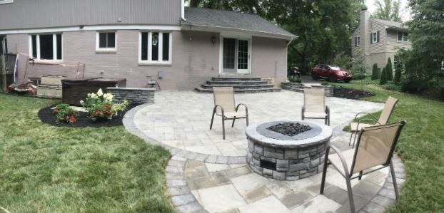 Backyard Round Stone Hardscaping — New Castle, DE — Ayala Landscaping