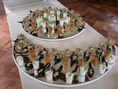 tavolo con buffet per matrimonio