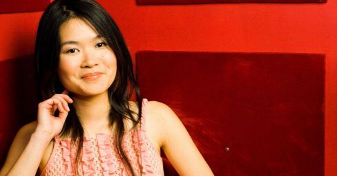 Woman waiting for Vietnamese food in Weston Creek