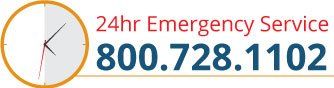 A 24 hour emergency service number is 800.728.1102