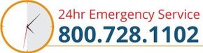 A 24 hour emergency service number is 800.728.1102
