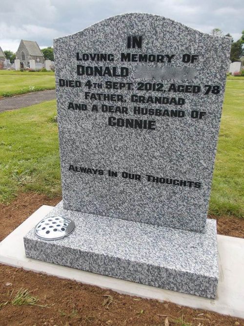 Bespoke granite and slate memorial stones