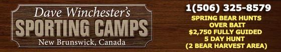 New Brunswick Canada hunting outfitter, New Brunswick hunting guide, Black bear hunting, Black bear hunt
