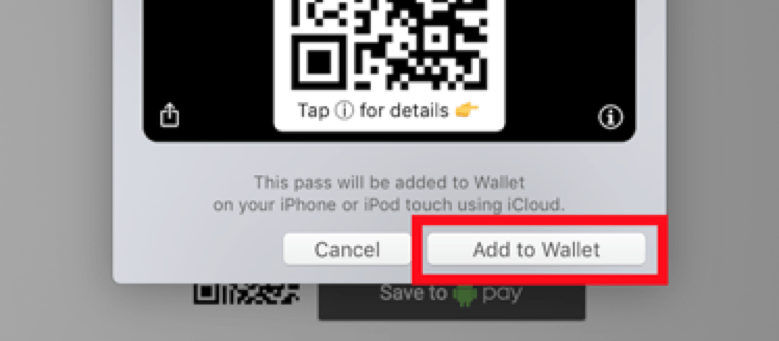 A qr code is being added to a wallet on an iphone