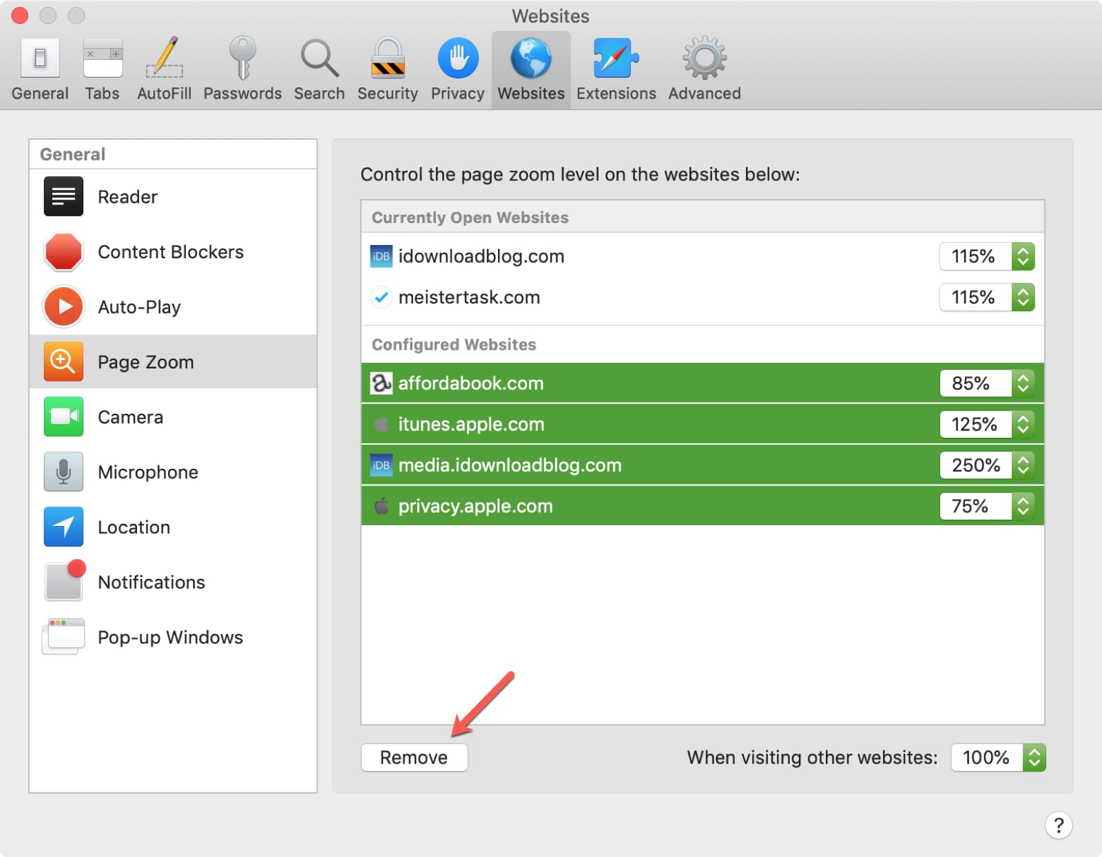 A screenshot of a web browser with a red arrow pointing to the bottom right corner.