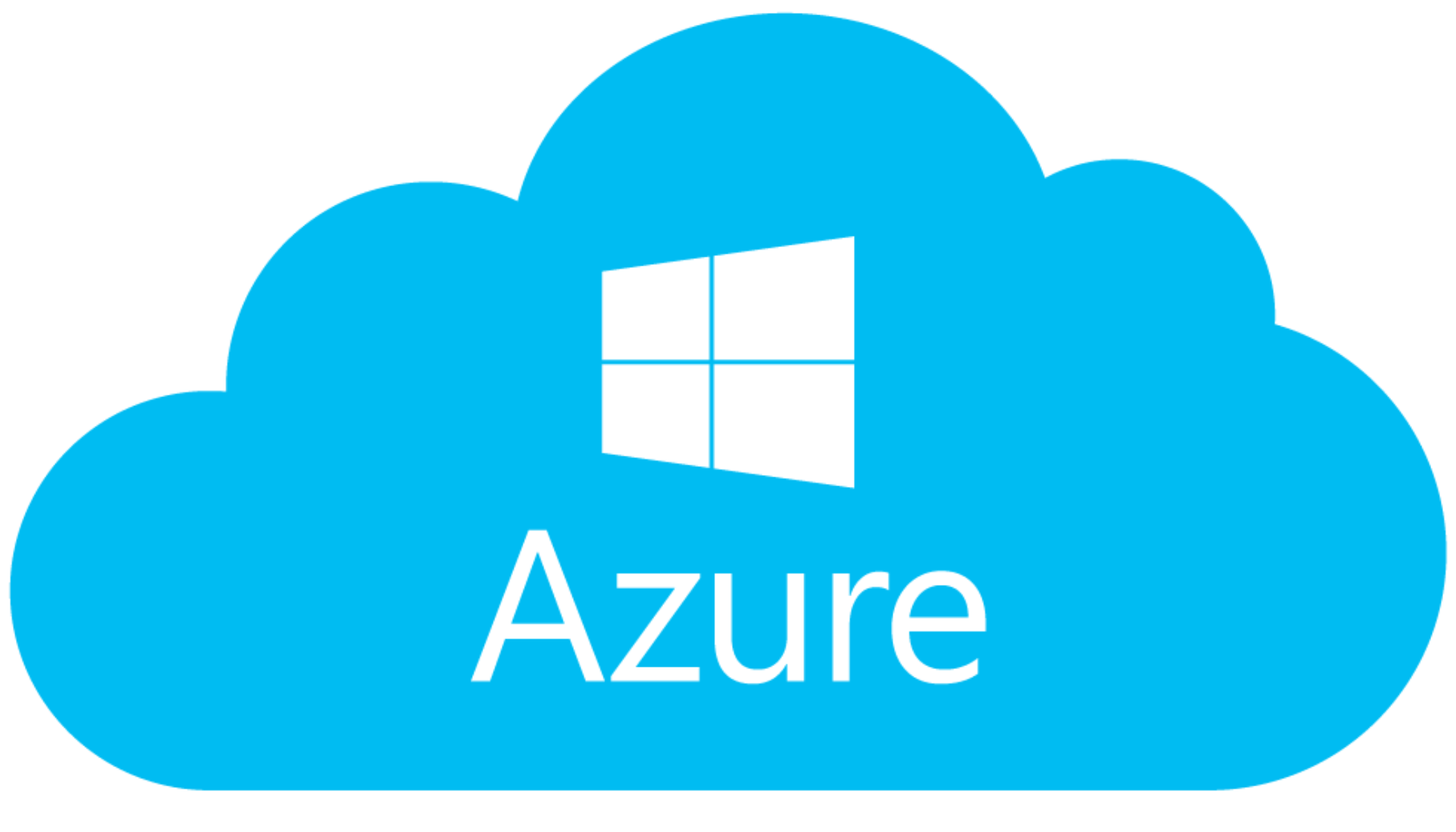 A blue cloud with the word azure on it