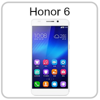 A picture of a honor 6 cell phone on a white background.