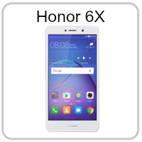 A huawei honor 6x phone is shown on a white background