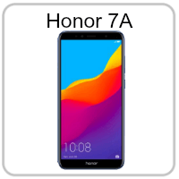 A picture of a honor 7a cell phone on a white background.