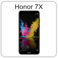 A picture of a honor 7x phone on a white background.
