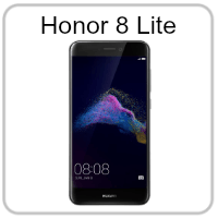 A picture of a honor 8 lite phone on a white background.
