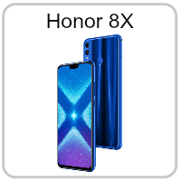 A picture of a honor 8x phone on a white background.