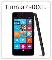 A picture of a lumia 640 xl cell phone on a white background.