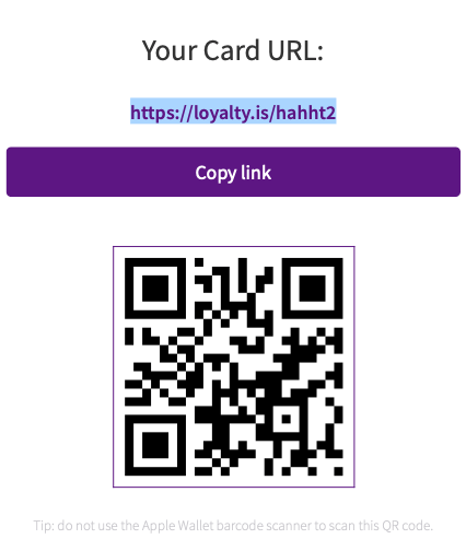 A qr code is displayed on a website.