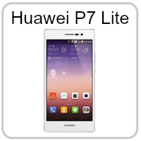 A picture of a huawei p7 lite phone on a white background.