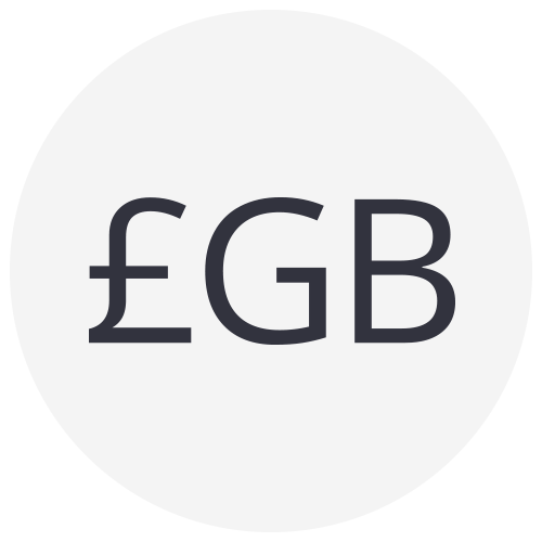 A white circle with the word egb on it.