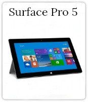 A picture of a surface pro 5 tablet on a white background.