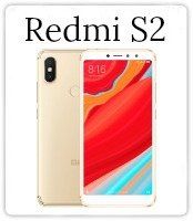 A picture of a redmi s2 phone on a white background.