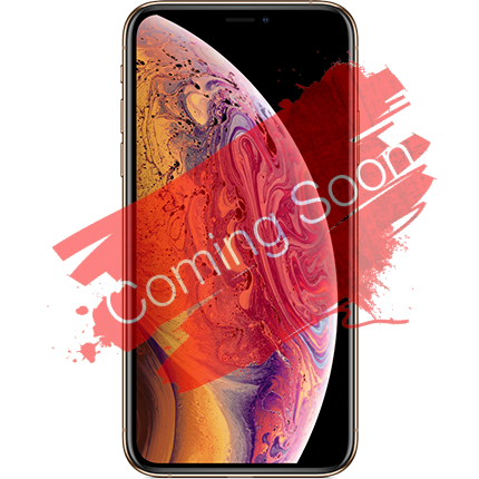 A phone with a coming soon sign on it