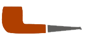 Un disegno di una pipa con una punta grigia su uno sfondo bianco.