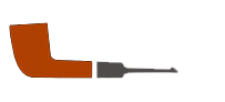 Un disegno di un tubo e di un cacciavite su uno sfondo bianco.