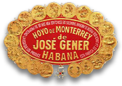 Un primo piano del logo di José Gener Habana su uno sfondo bianco