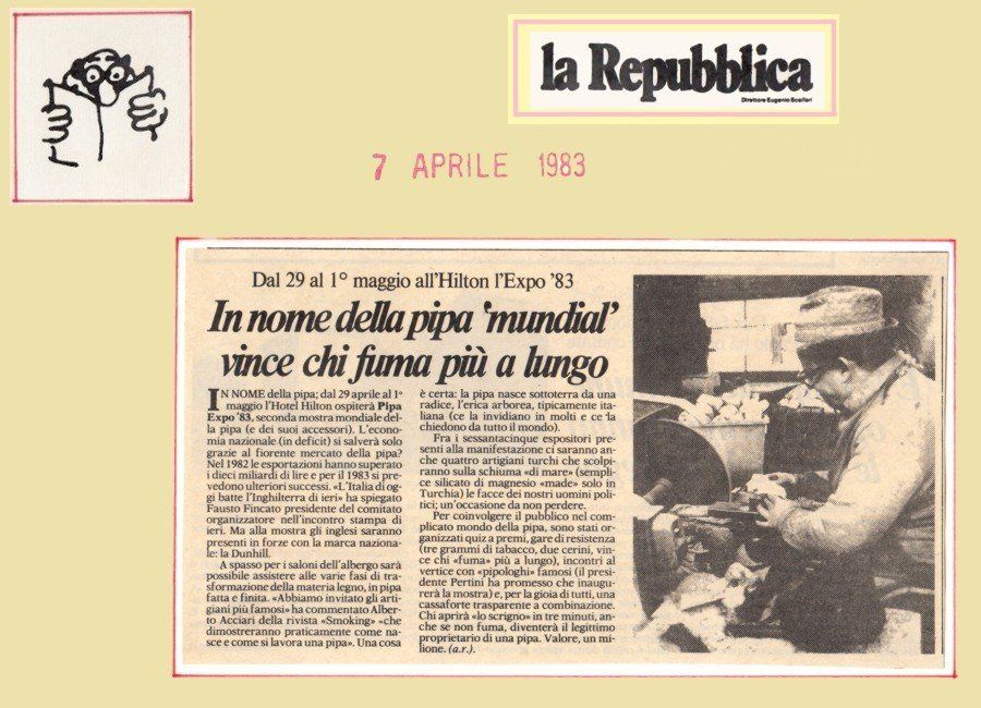 Un articolo di giornale del 7 aprile 1985