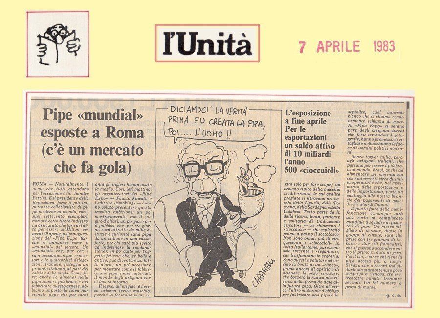 Un articolo di giornale del 7 aprile 1963