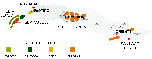 Una mappa di Cuba mostra i partiti politici