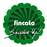 Un cerchio verde con la scritta fincato smoke up sopra