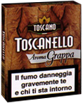 Una scatola di sigarette aroma grappa toscano toscanello