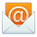 Envelope with an orange square containing an