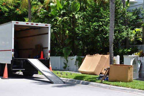 Truck carrying stuff for relocation