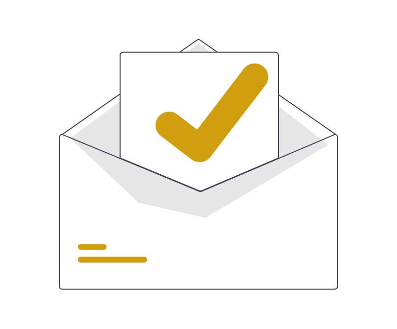 illustration of a message sent