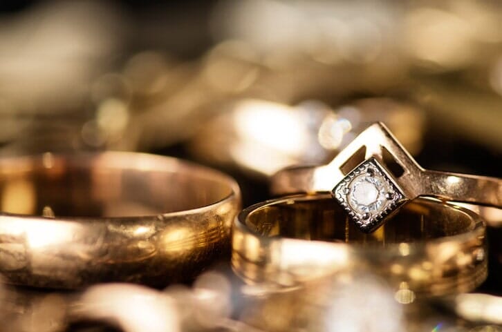 Gold Ring With Diamond — Jewelers in Ewing,NJ Gold Ring With Diamond — Jewelers in Ewing,NJ