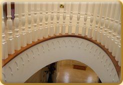 Cranked beams - Coleraine, Londonderry - Old Manse Joinery - spindels