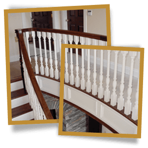 Glulam beams - Coleraine, Londonderry - Old Manse Joinery - stair spindles Glulam beams - Coleraine, Londonderry - Old Manse Joinery - stair spindles
