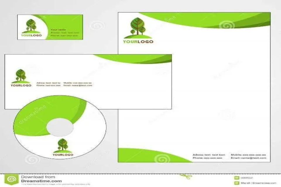 CD e carta con logo