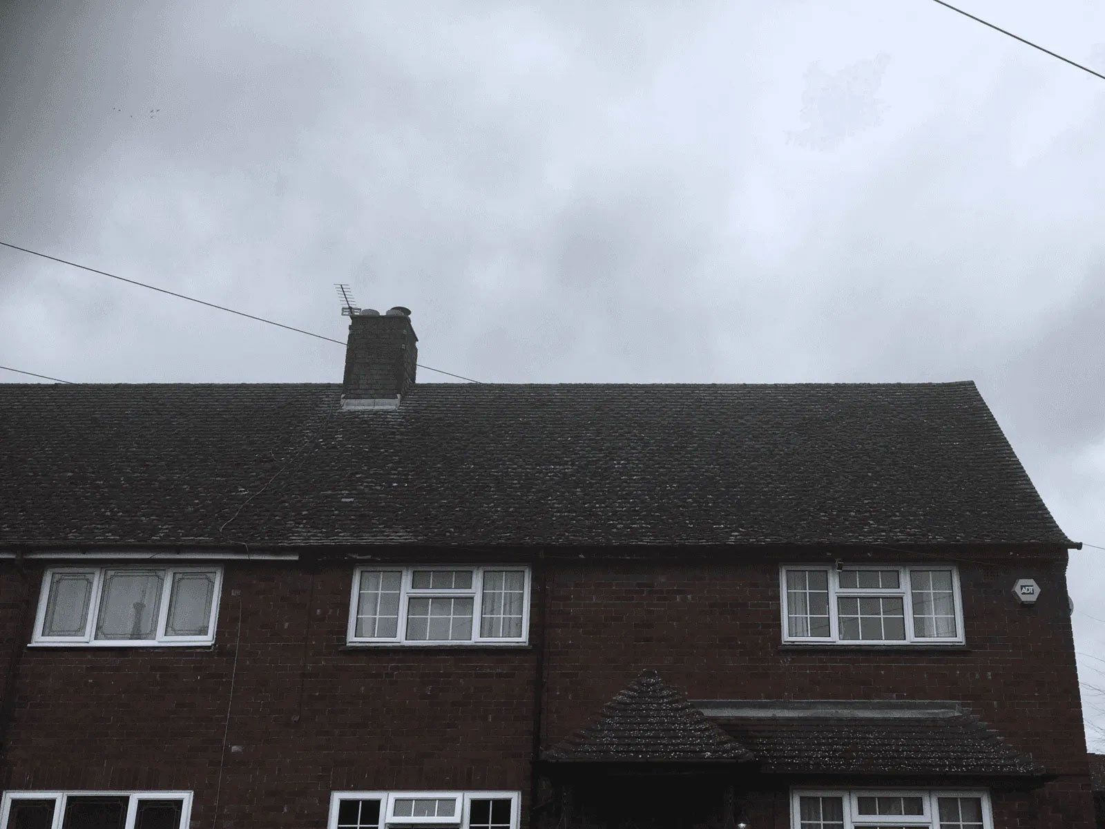 Roof before being cleaned